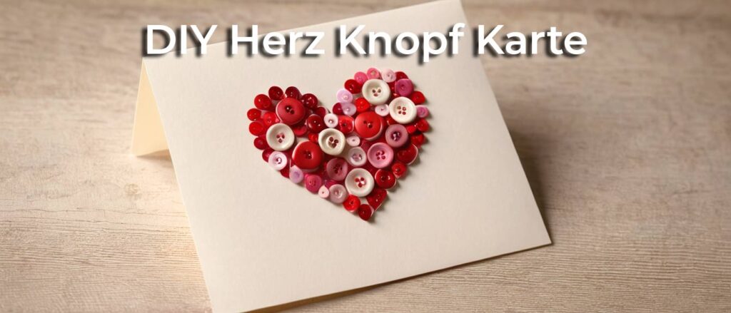 DIY Knopf Herzkarte